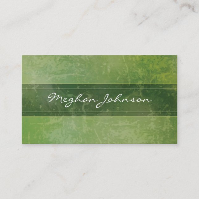 Grunge Marble Green Carte de visite tendance (Devant)