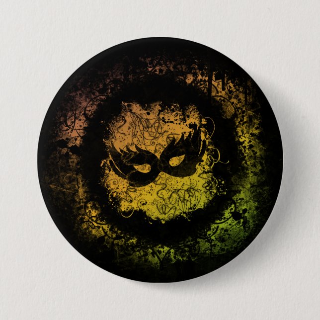Grunge Mardi Gras Button (Vorderseite)