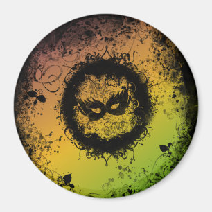 Grunge Mardi Gras Magnet