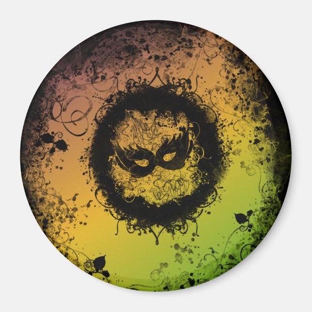 Grunge Mardi Gras Magnet (Vorne)