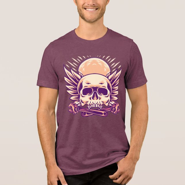 Grunge-Mechaniker-Shirt Tri-Blend Shirt (Vorderseite)