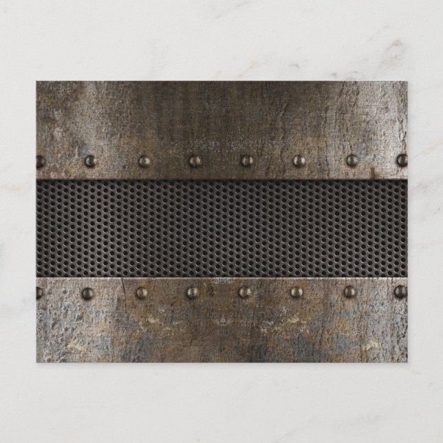Grunge metal background postkarte (Vorderseite)
