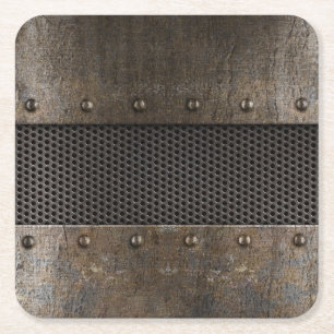 Grunge-Metal-Hintergrund Rechteckiger Pappuntersetzer