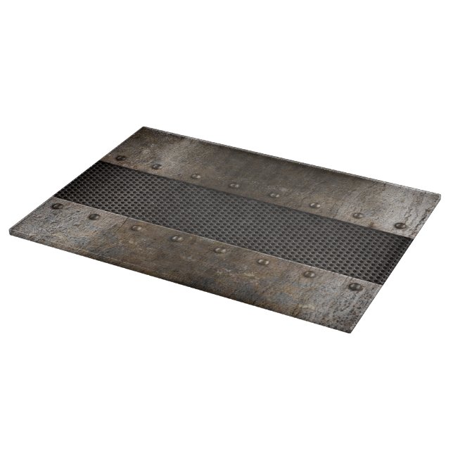 Grunge-Metal-Hintergrund Schneidebrett (Ecke)