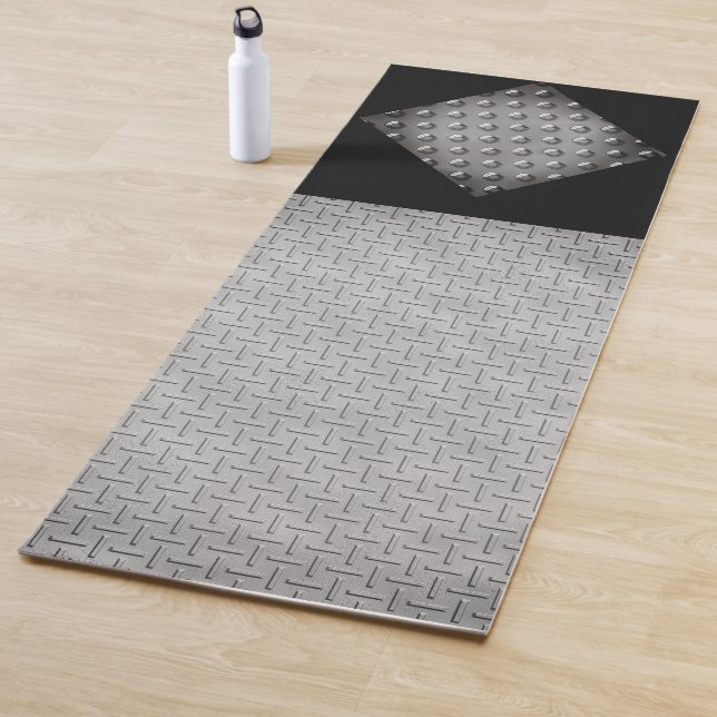 Grunge Metal Industrial Plate Style Yogamatte (Beispiel)