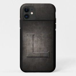 Grunge Metal L Monogram iPhone Case