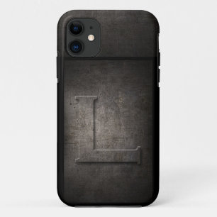 Grunge Metal L Monogram iPhone Case