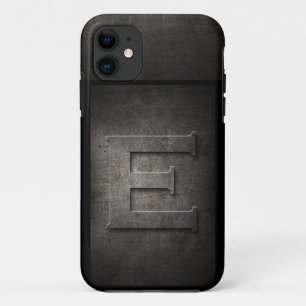 Grunge Metal Monogram Iphone Case für Ihm