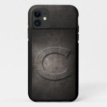 Grunge Metal Monogram Iphone Case für Ihm