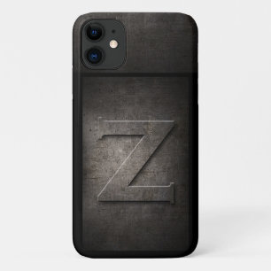 Grunge Metal Z Monogram Iphone Case