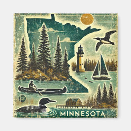 Grunge Minnesota Magnet