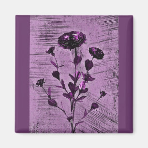 Grunge Mittelalterliche Blume Magnet