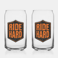 Grunge-Motorrad "Ride Hard" Schild