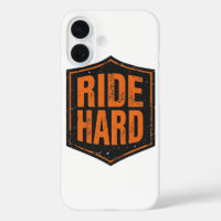 Grunge-Motorrad "Ride Hard" Schild