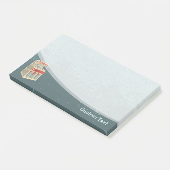 Grunge-Musikbox Post-it Klebezettel (angewinkelt)