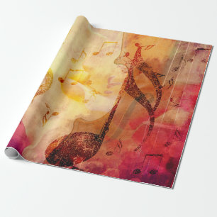Grunge-Musiknote mit Geige Geschenkpapier