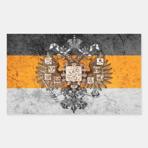 Grunge-Nationalist Russland-Flagge Rechteckiger Aufkleber