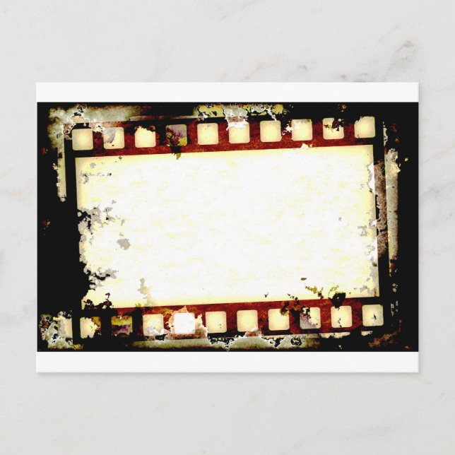 Grunge Negative Filmstreifen Postkarte (Vorderseite)