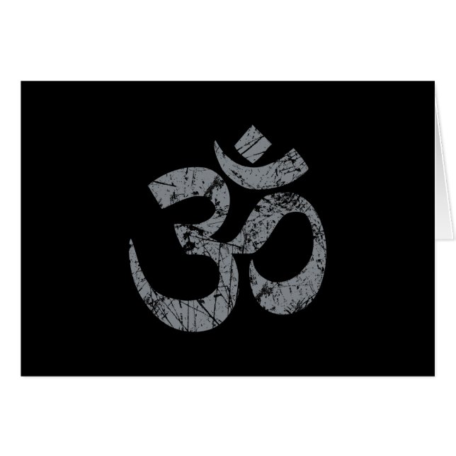Grunge OM Symbole Spiritualité Yoga (Devant horizontal)