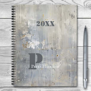 Grunge Painterly Blue Gray Planer