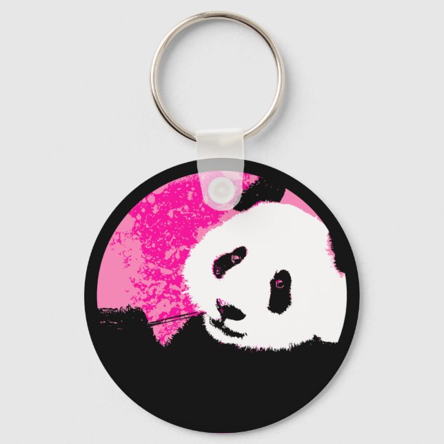 Grunge Panda. Schlüsselanhänger (Vorderseite)