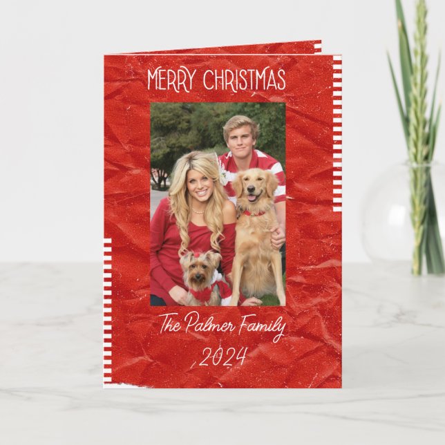 Grunge Paper Design Feiertagskarte (Vorderseite)