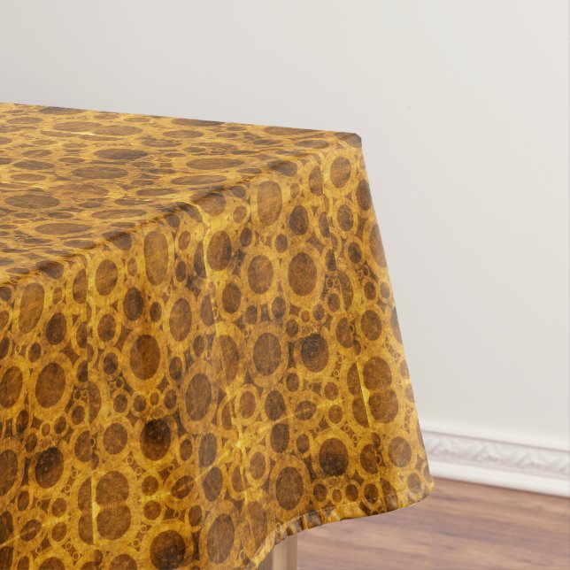 Grunge Pattern Steampunk Gold und Brown Tableclout Tischdecke (Beispiel)