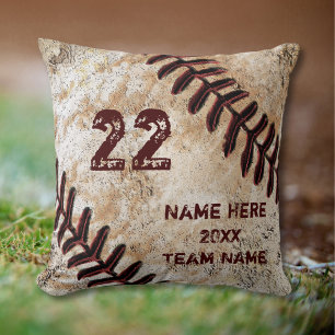 Grunge Personalisierte Baseball-Geschenke für Spie Kissen