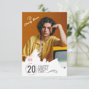 Grunge Photo N'Importe Quel Âge Carte Anniversai