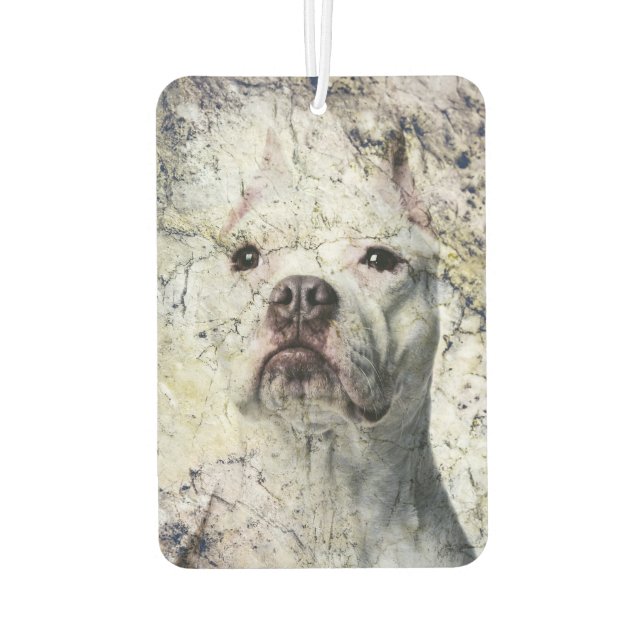 Grunge Pitbull Terrier Autolufterfrischer (Rückseite)