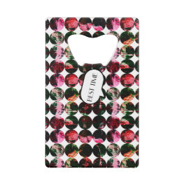 Grunge polka dots Black Red White Abstract. Geldbeutel Flaschenöffner
