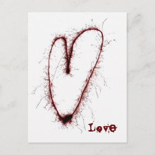 Grunge Punk Liebe Herzkarte Postkarte