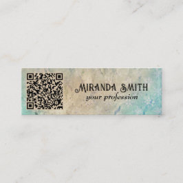 Grunge QR Code Mini Visitenkarte