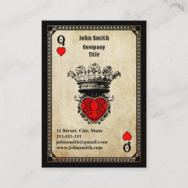 Grunge Queen of Hearts Visitenkarte