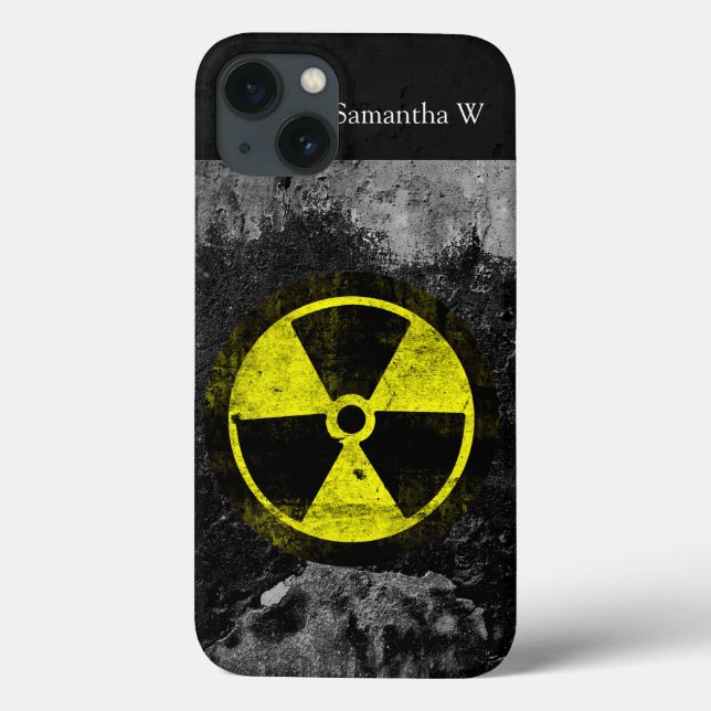 Grunge Radioactive Symbol Case-Mate iPhone Hülle (Rückseite)