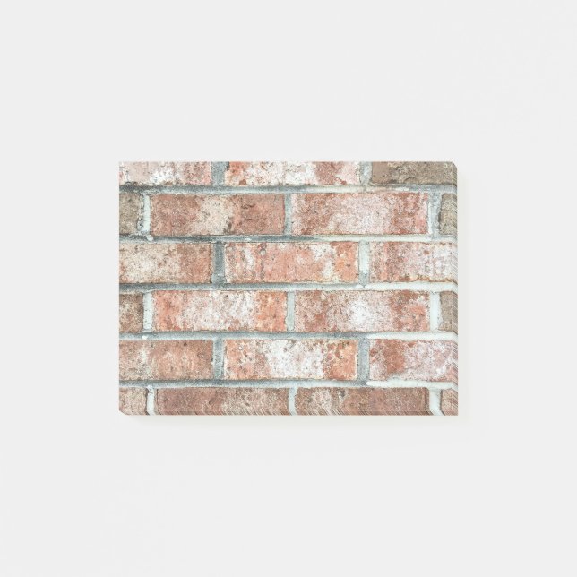 Grunge Red Brick Wall Braun Brick Backstein Tan Post-it Klebezettel (Vorderseite)