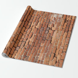 Grunge Red Brick Wall Wrapping Paper Geschenkpapier