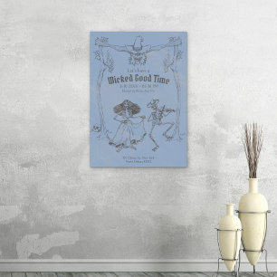 Grunge Retro Black Halloween-Party Poster