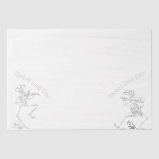 Grunge Retro Black Halloween-Party Seidenpapier (Vorderseite)