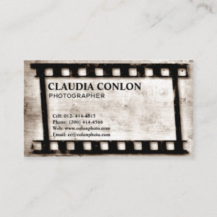 Grunge Retro Film Movie Maker/Director Visitenkarte