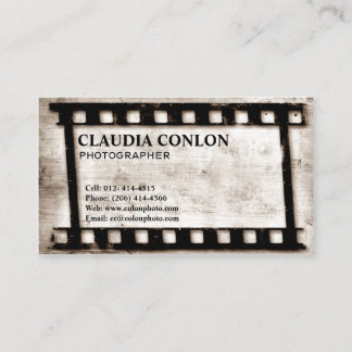 Grunge Retro Film Movie Maker/Director Visitenkarte