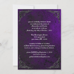 Grunge Rose Damask Gotische Einladung