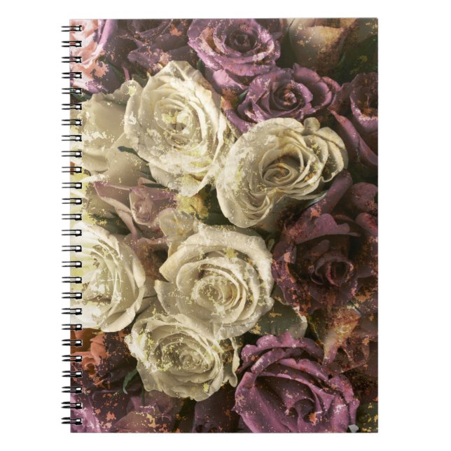 Grunge, Rose, Foto Notizblock (Vorderseite)