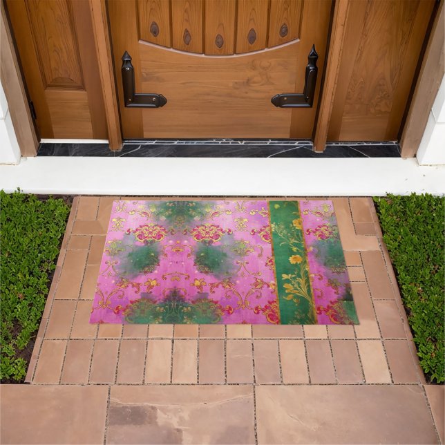 Grunge rose sauvage - Tapis de porte, Tapis (De plein air)