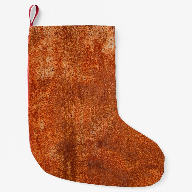 Grunge rostete Metallstruktur. rostfreie Korrosion Kleiner Weihnachtsstrumpf (Vorderseite)