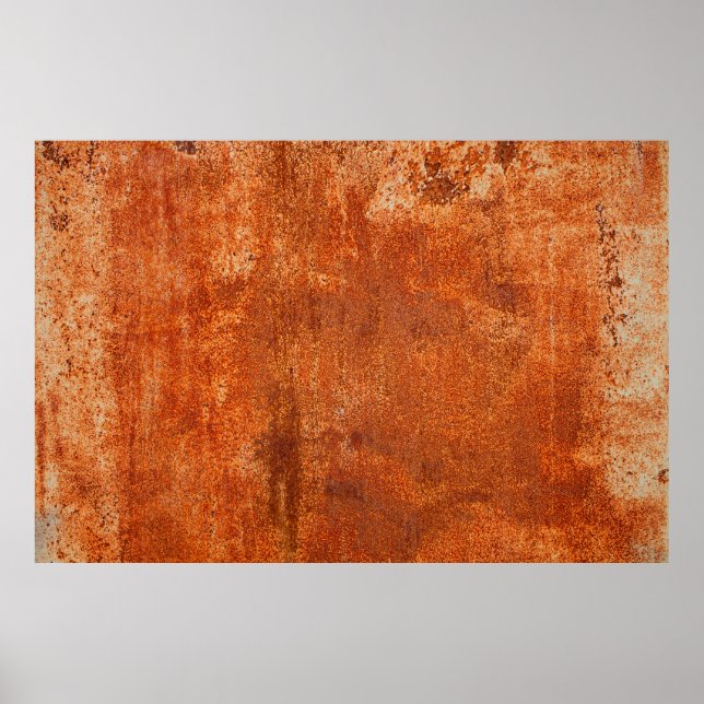Grunge rostete Metallstruktur. rostfreie Korrosion Poster (Vorne)