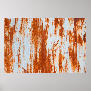 grunge rostige Stahlwand Hintergrund und Textur Poster
