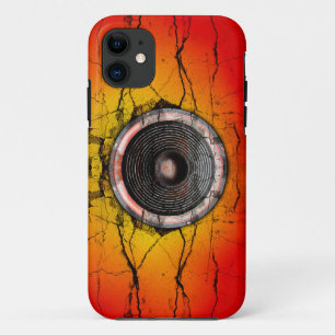 Grunge roter und orangener Musiklautsprecher Case-Mate iPhone Hülle