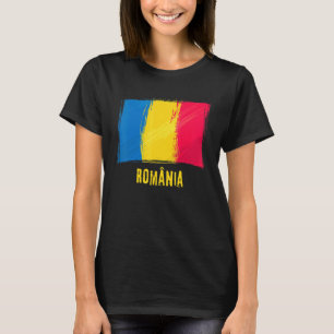 Grunge Rumänien Flaggen Rumänien Rumänische Sprach T-Shirt