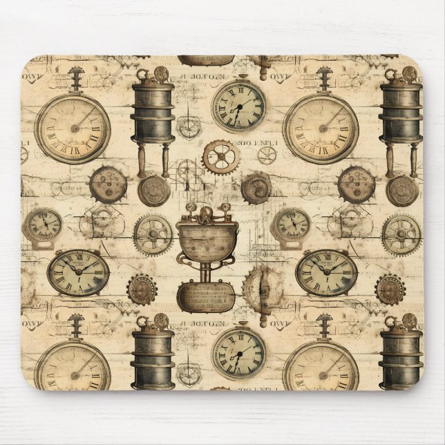 Grunge Rustikale Dampfsperre (14) Mousepad (Vorne)